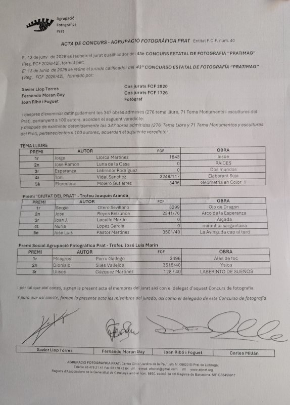GUANYADORS DEL 43è CONCURS PRATIMAG